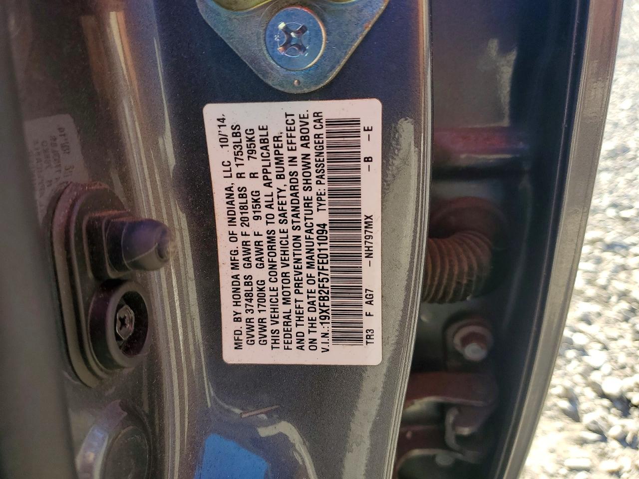 2015 HONDA CIVIC LX photo 12
