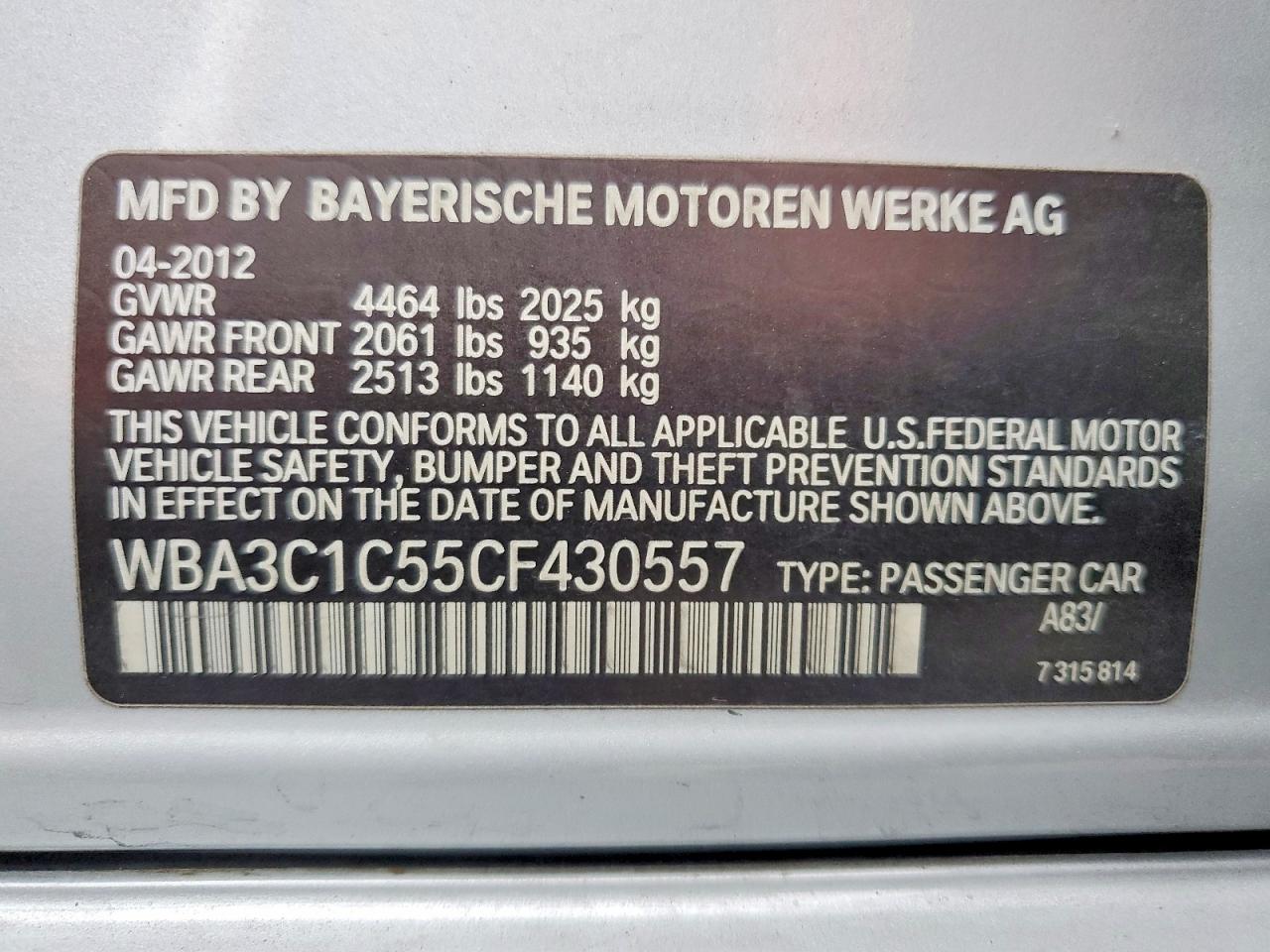 2012 BMW 328 I SULEV photo 12