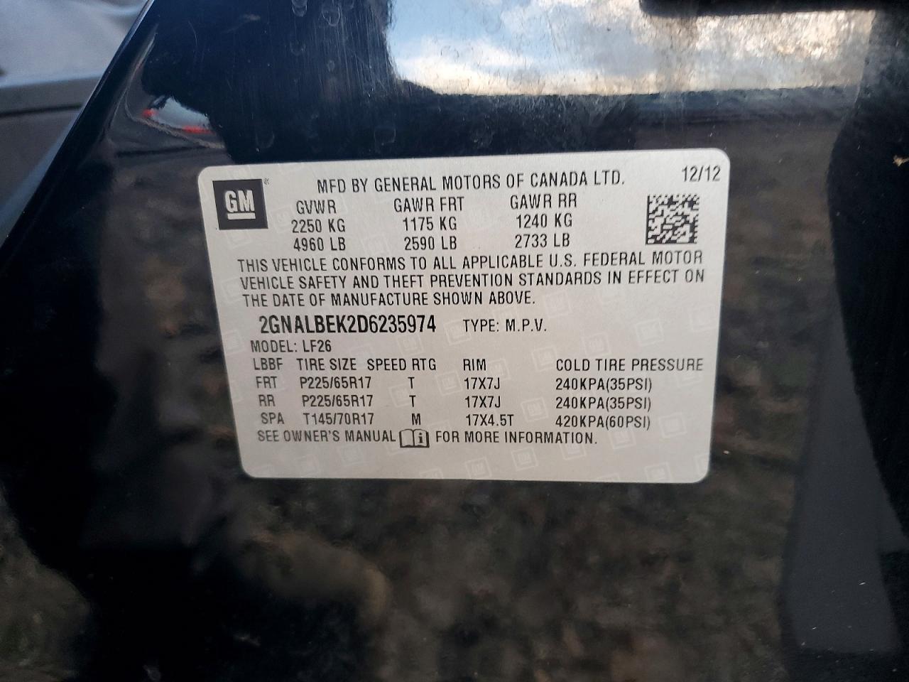 2013 CHEVROLET EQUINOX LS photo 13