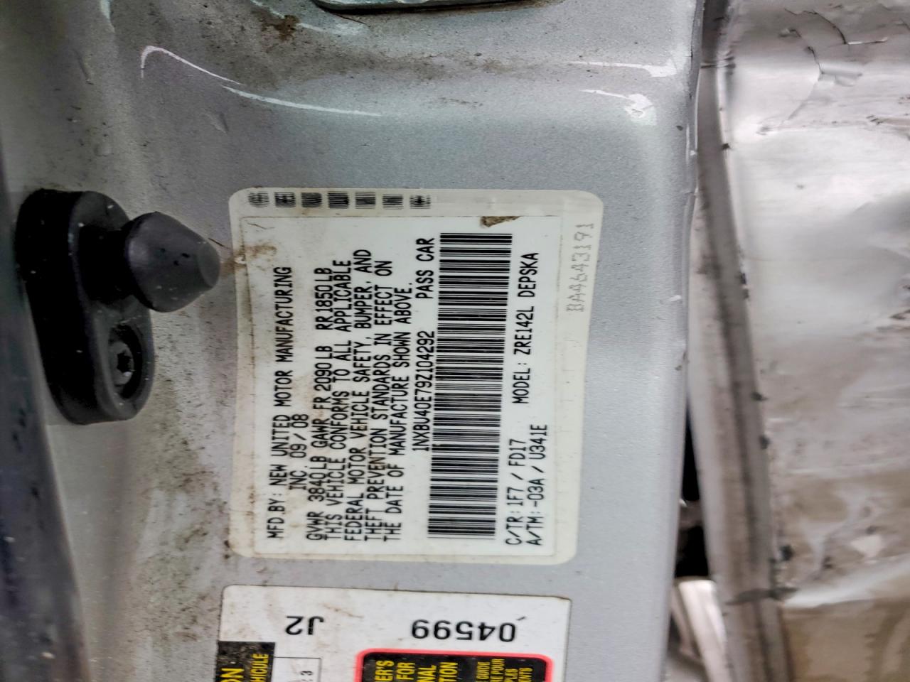 2009 TOYOTA COROLLA BASE photo 12