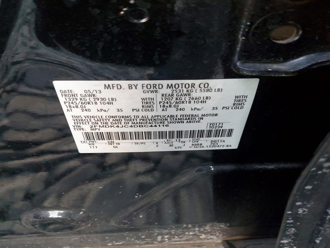 2013 FORD EDGE SEL photo 25