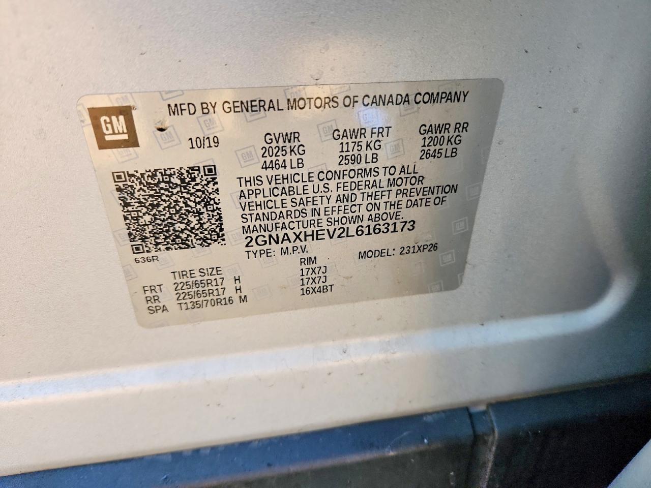 2020 CHEVROLET EQUINOX LS photo 25