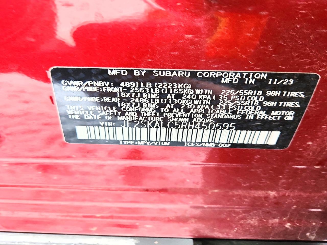 2024 SUBARU FORESTER LIMITED photo 13