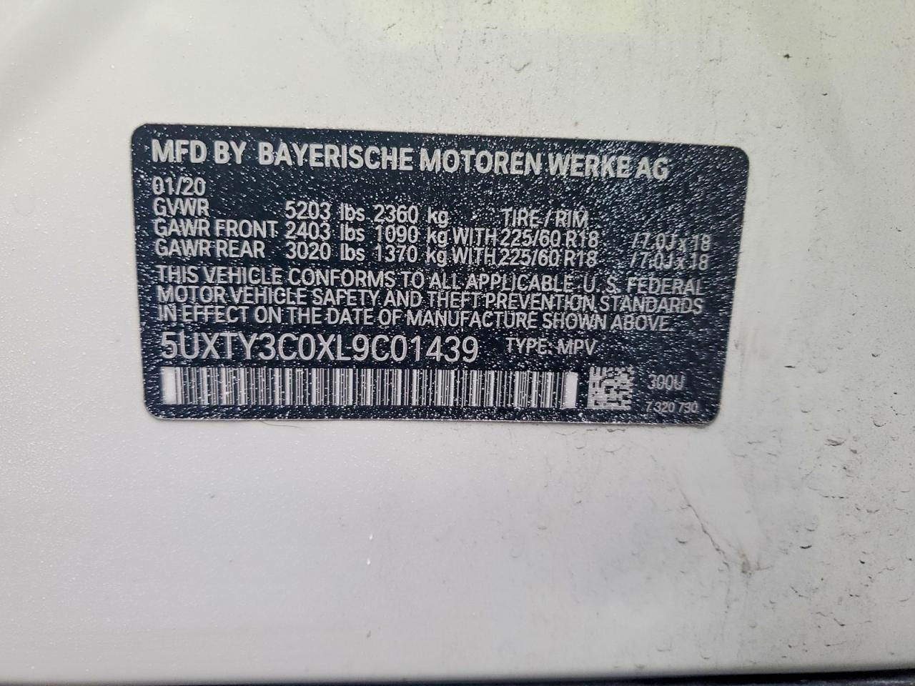 2020 BMW X3 SDRIVE30I photo 13