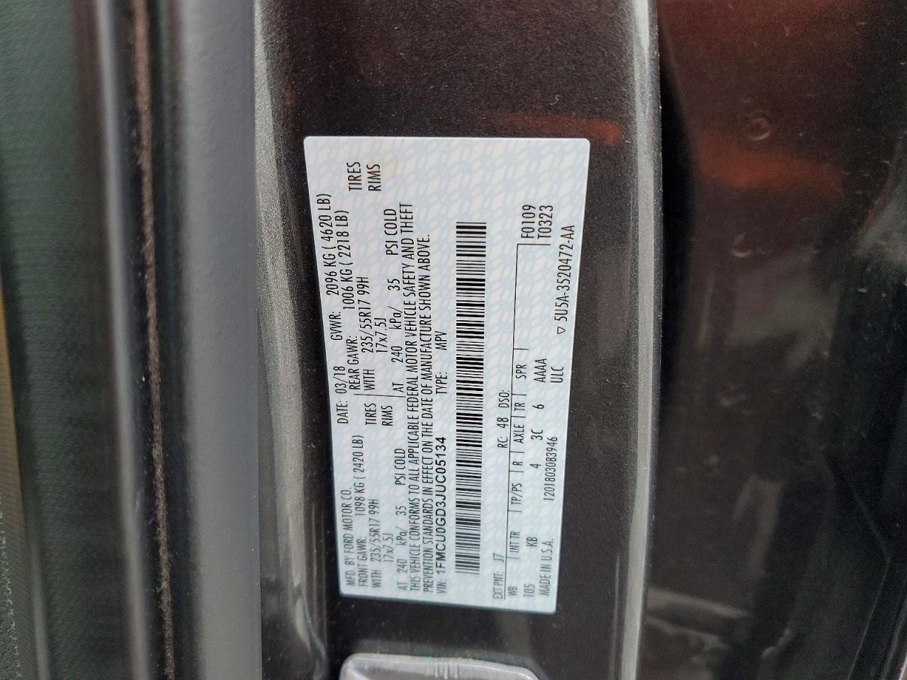 2018 FORD ESCAPE SE photo 13