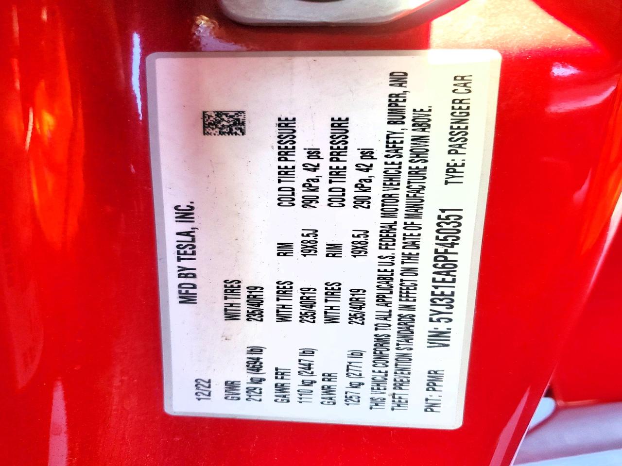 2023 TESLA MODEL 3 photo 12
