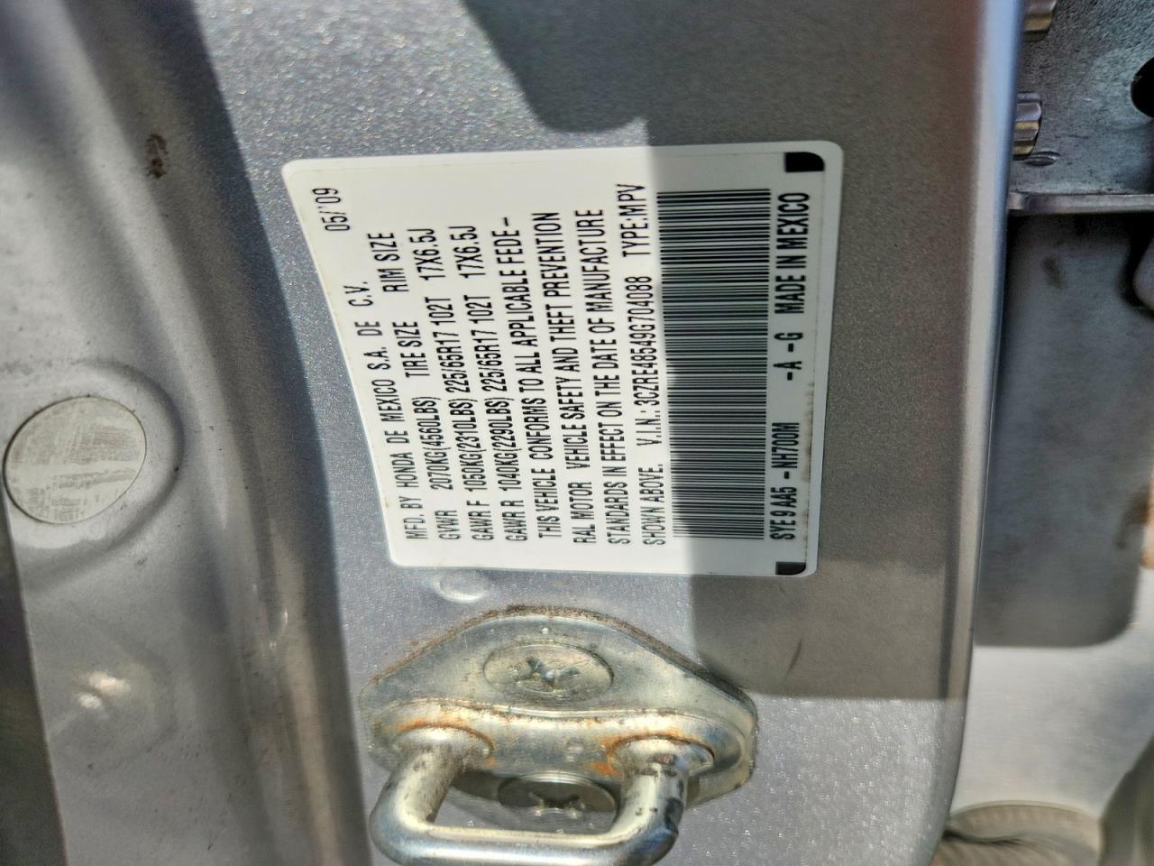 2009 HONDA CR-V EX photo 13