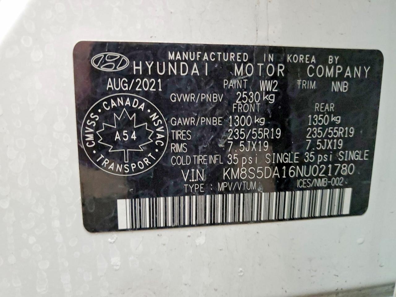 2022 HYUNDAI SANTA FE LIMITED photo 12