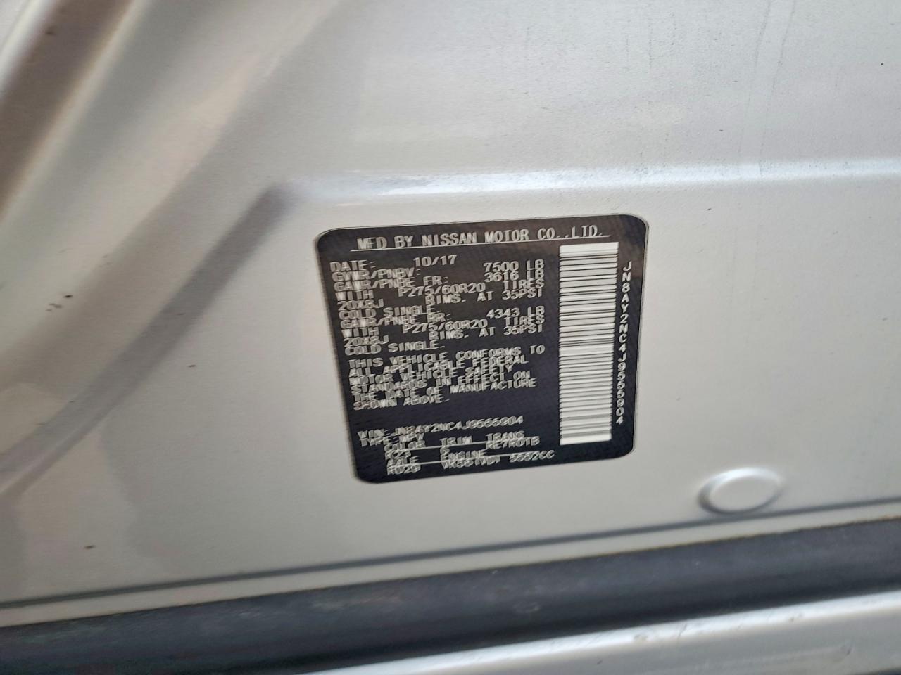 2018 NISSAN ARMADA SV photo 12