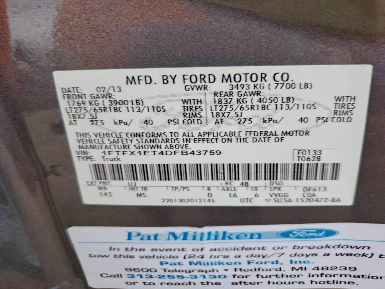 2013 FORD F150 SUPER CAB photo 13