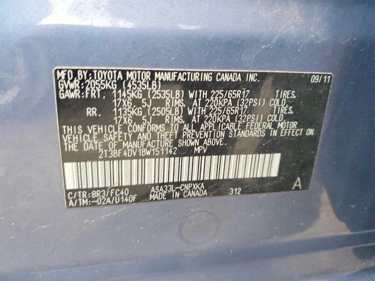 2011 TOYOTA RAV4 photo 13