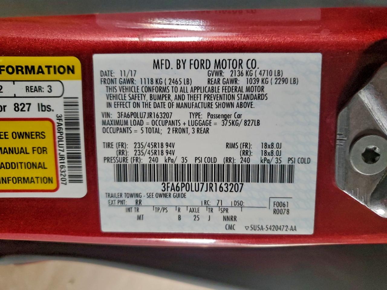 2018 FORD FUSION SE HYBRID photo 12