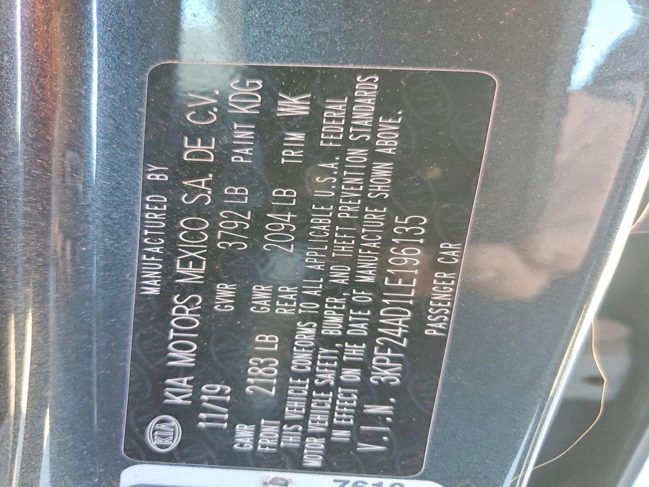 2020 KIA FORTE LXS photo 12