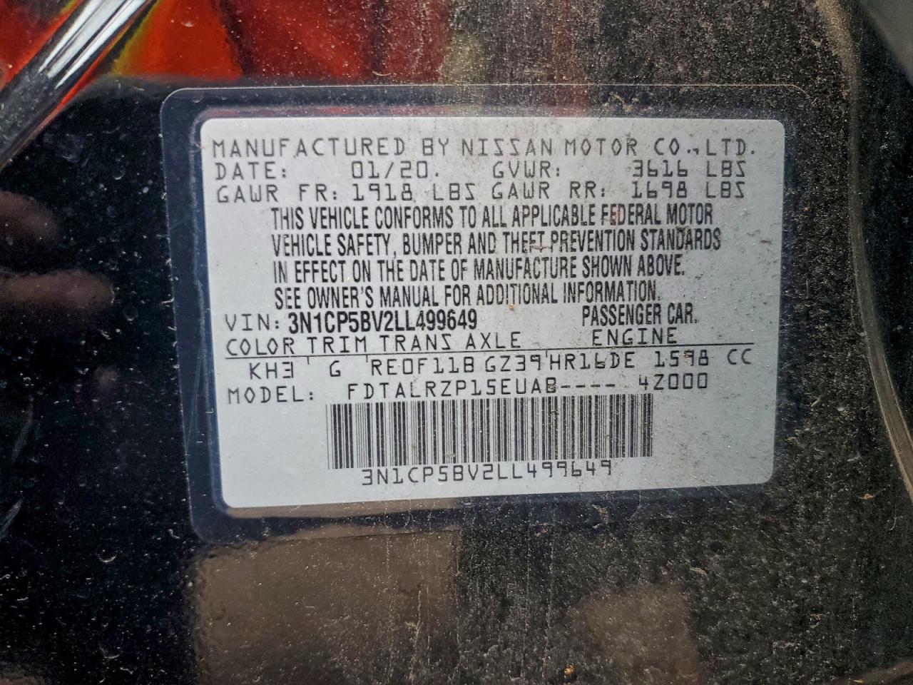 2020 NISSAN KICKS S photo 12