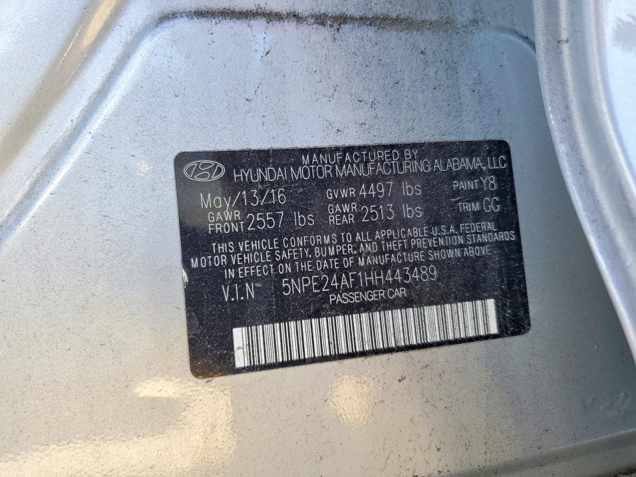 2017 HYUNDAI SONATA SE photo 12