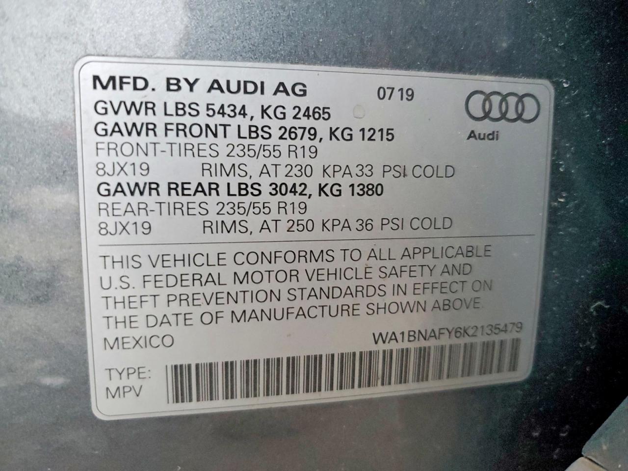 2019 AUDI Q5 PREMIUM PLUS photo 2
