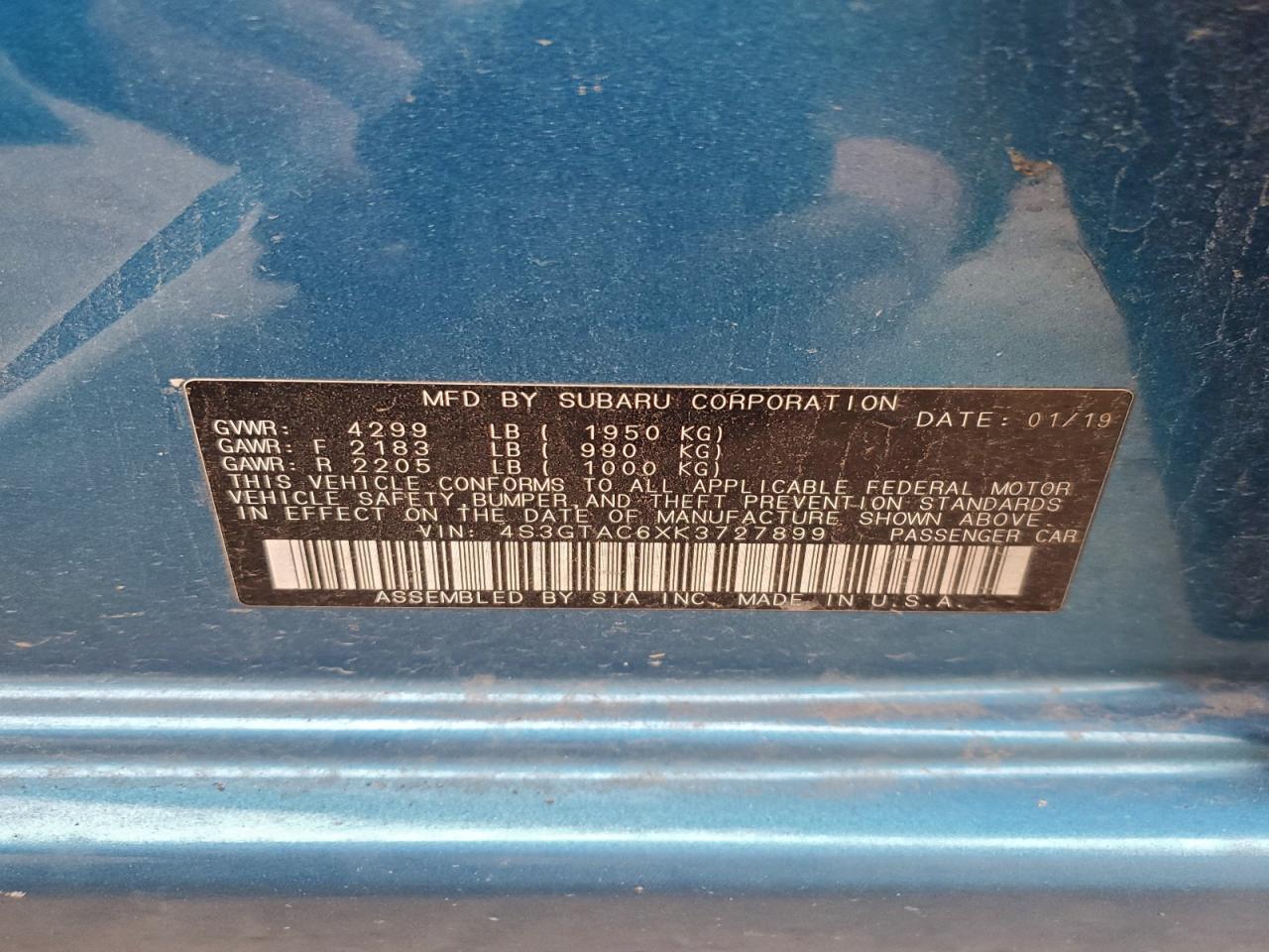 2019 SUBARU IMPREZA PREMIUM photo 13