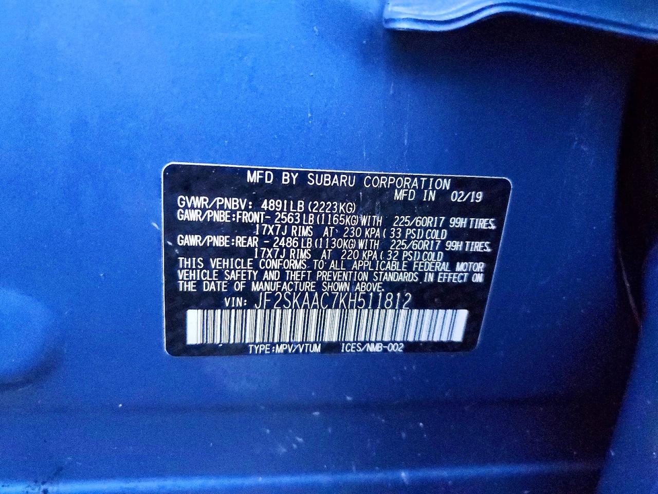 2019 SUBARU FORESTER photo 13