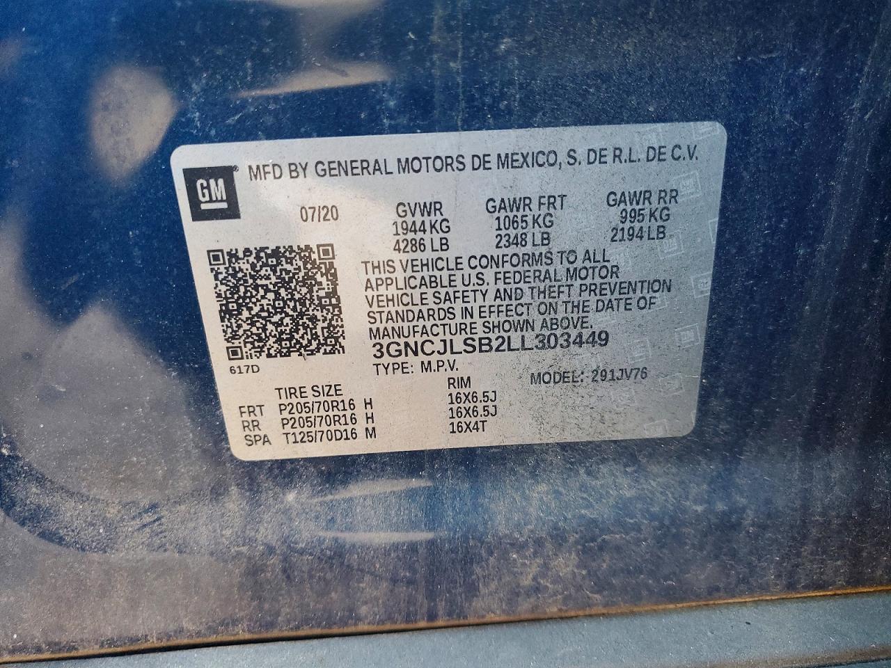 2020 CHEVROLET TRAX 1LT photo 13