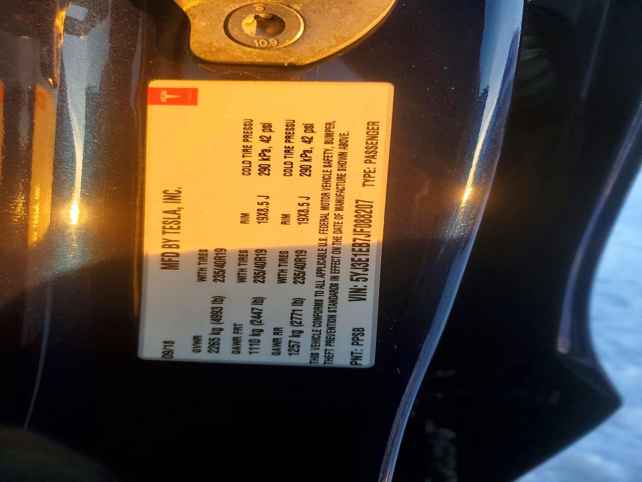 2018 TESLA MODEL 3 photo 12