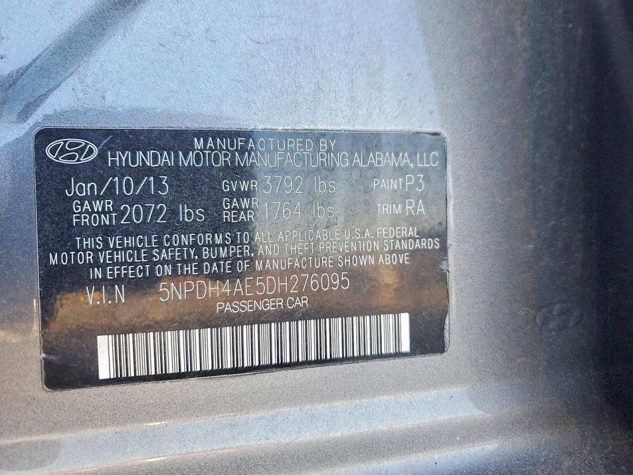 2013 HYUNDAI ELANTRA GLS photo 34