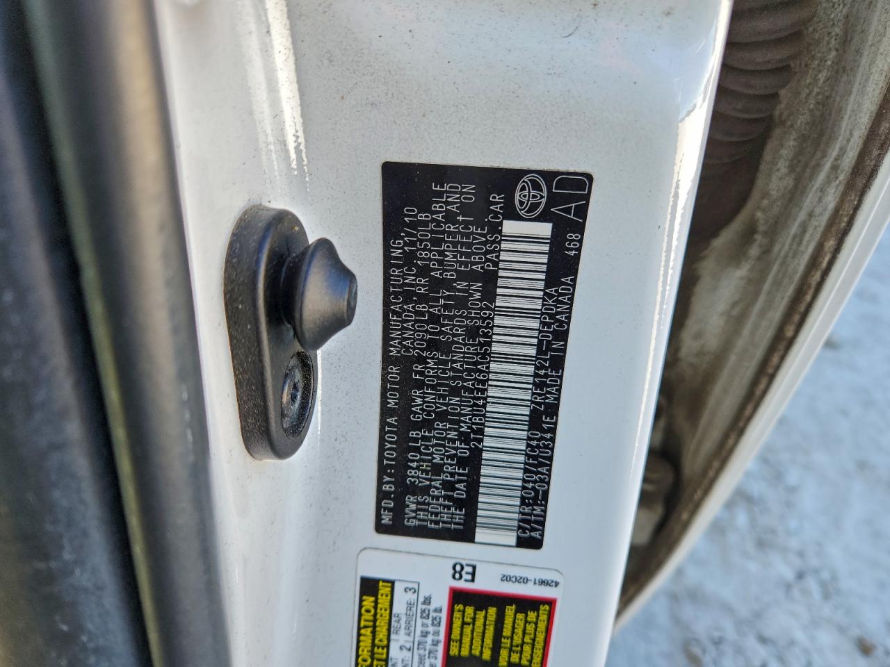 2010 TOYOTA COROLLA BASE photo 12