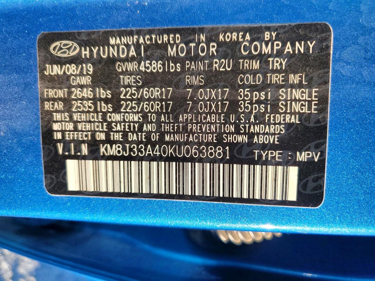 2019 HYUNDAI TUCSON LIMITED photo 13