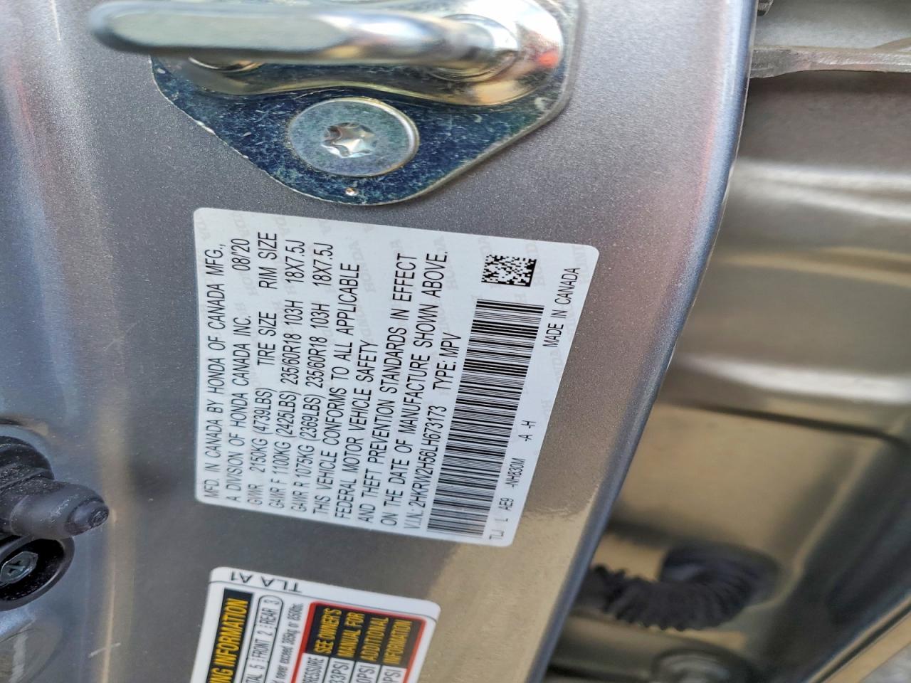 2020 HONDA CR-V EX photo 12