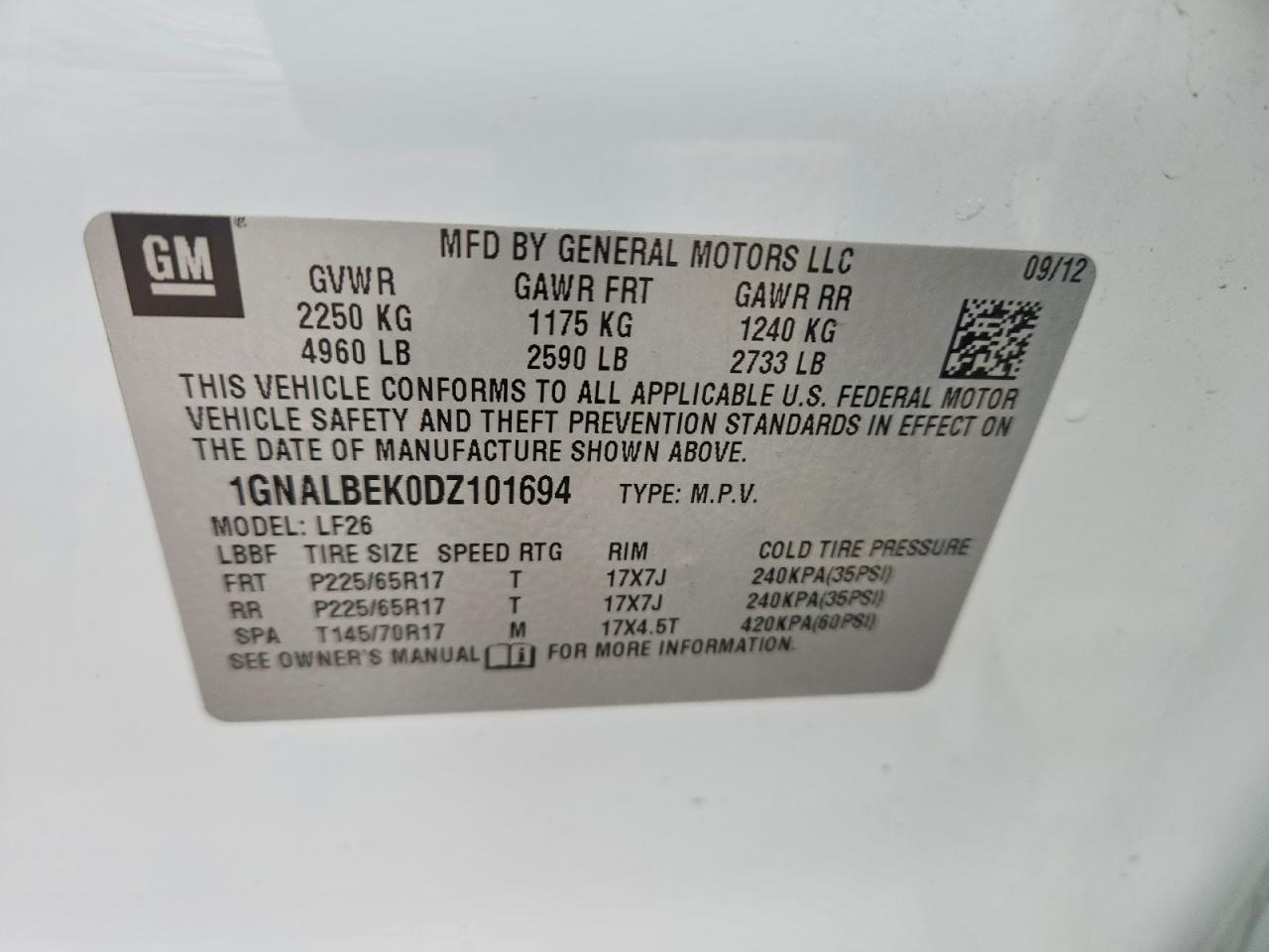 2013 CHEVROLET EQUINOX LS photo 13