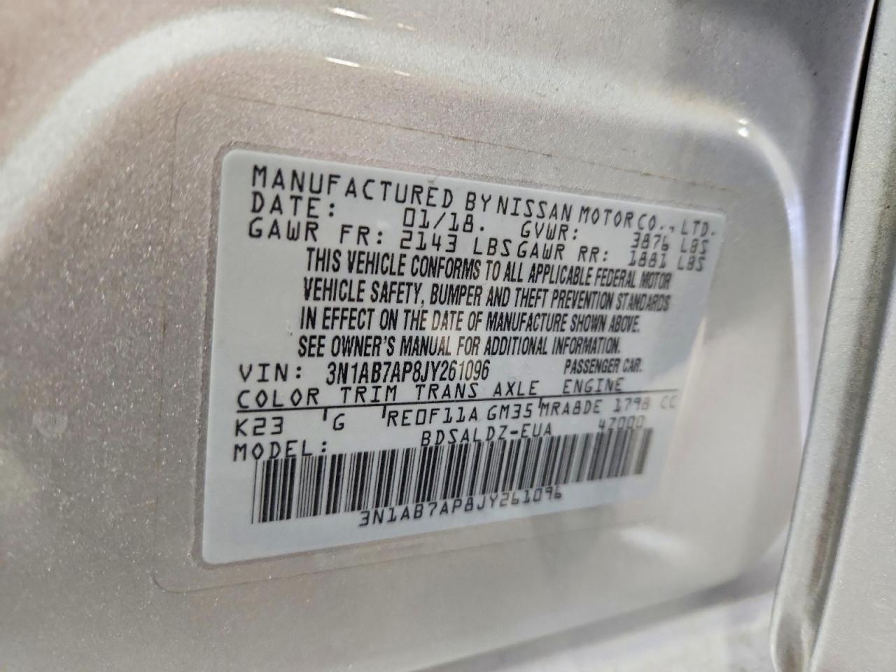 2018 NISSAN SENTRA S photo 13