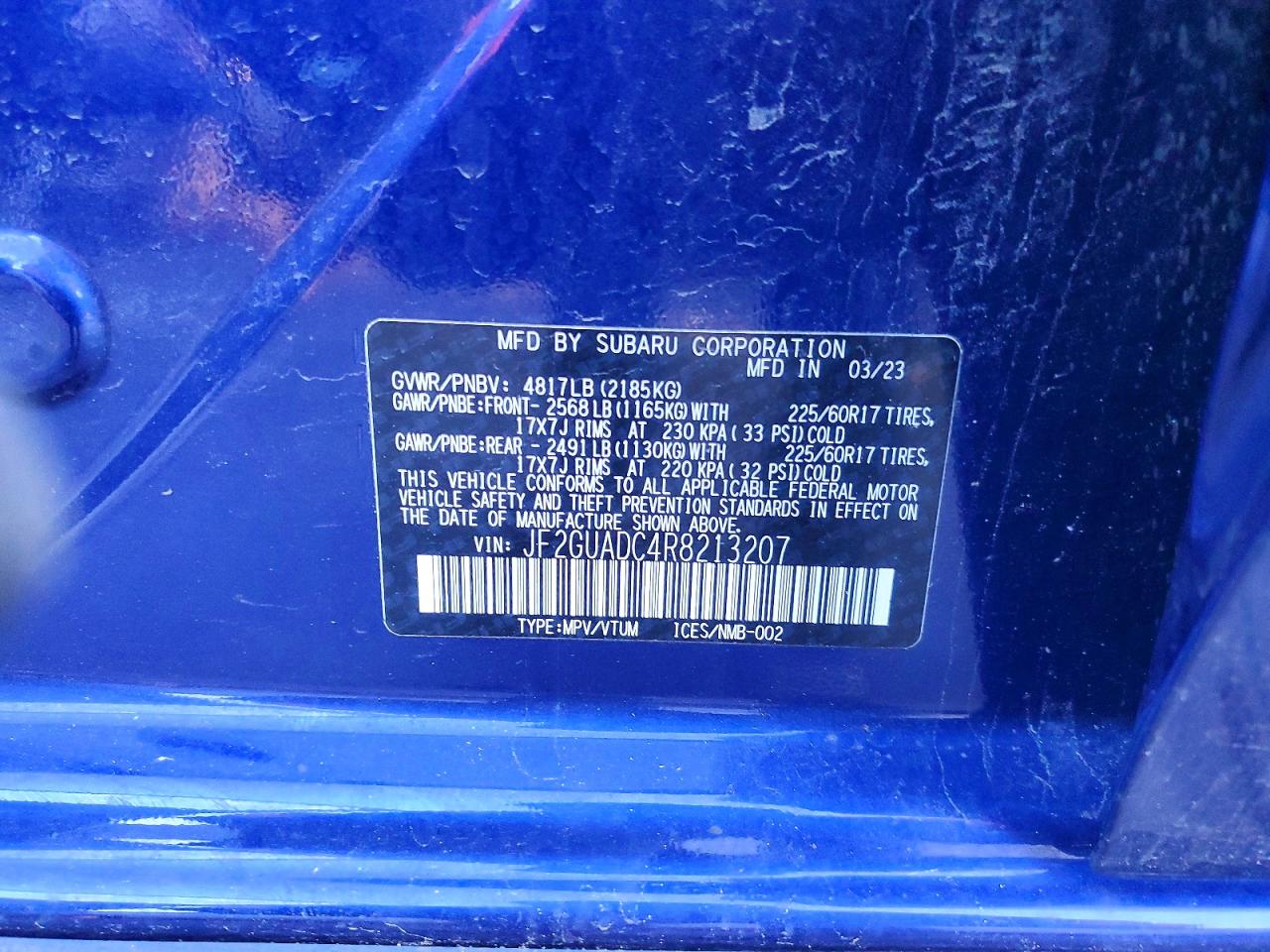 2024 SUBARU CROSSTREK PREMIUM photo 13