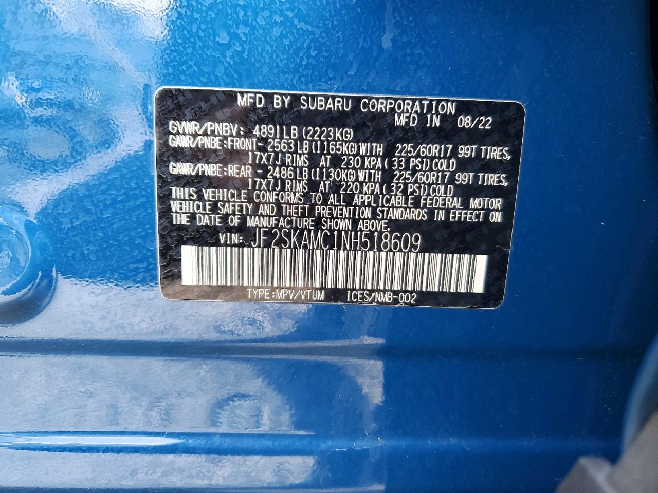 2022 SUBARU FORESTER WILDERNESS photo 13