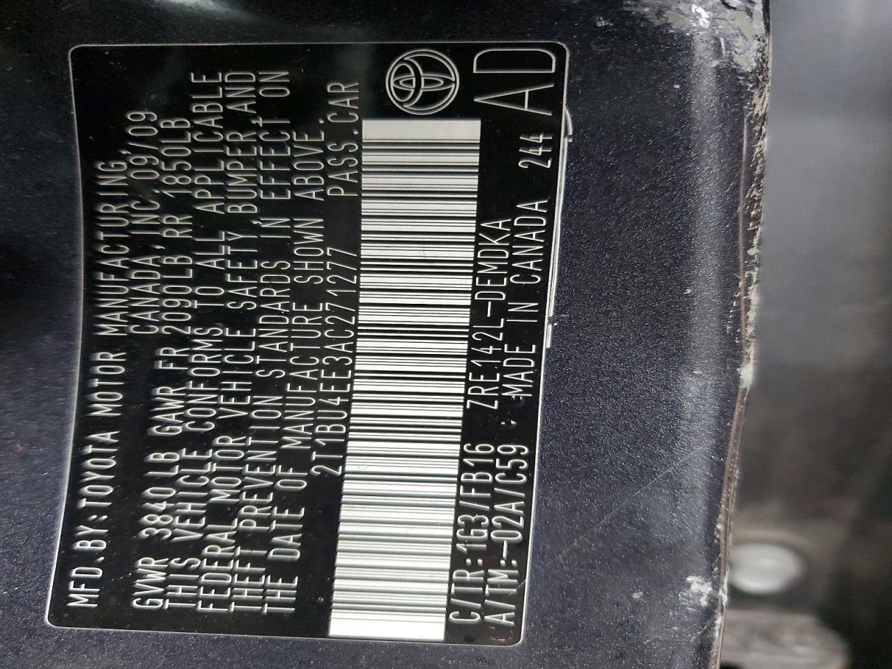 2010 TOYOTA COROLLA BASE photo 12