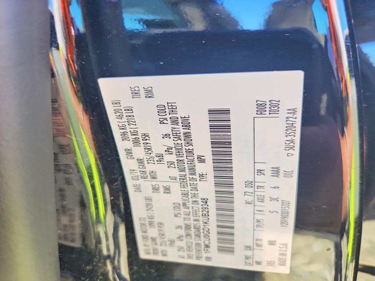 2019 FORD ESCAPE SE photo 13