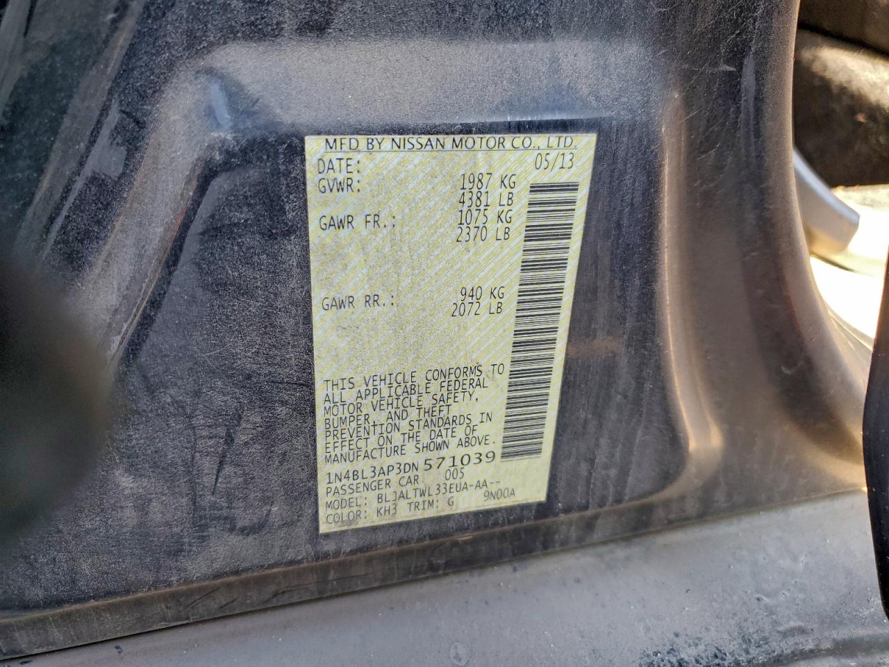 2013 NISSAN ALTIMA 3.5S photo 12