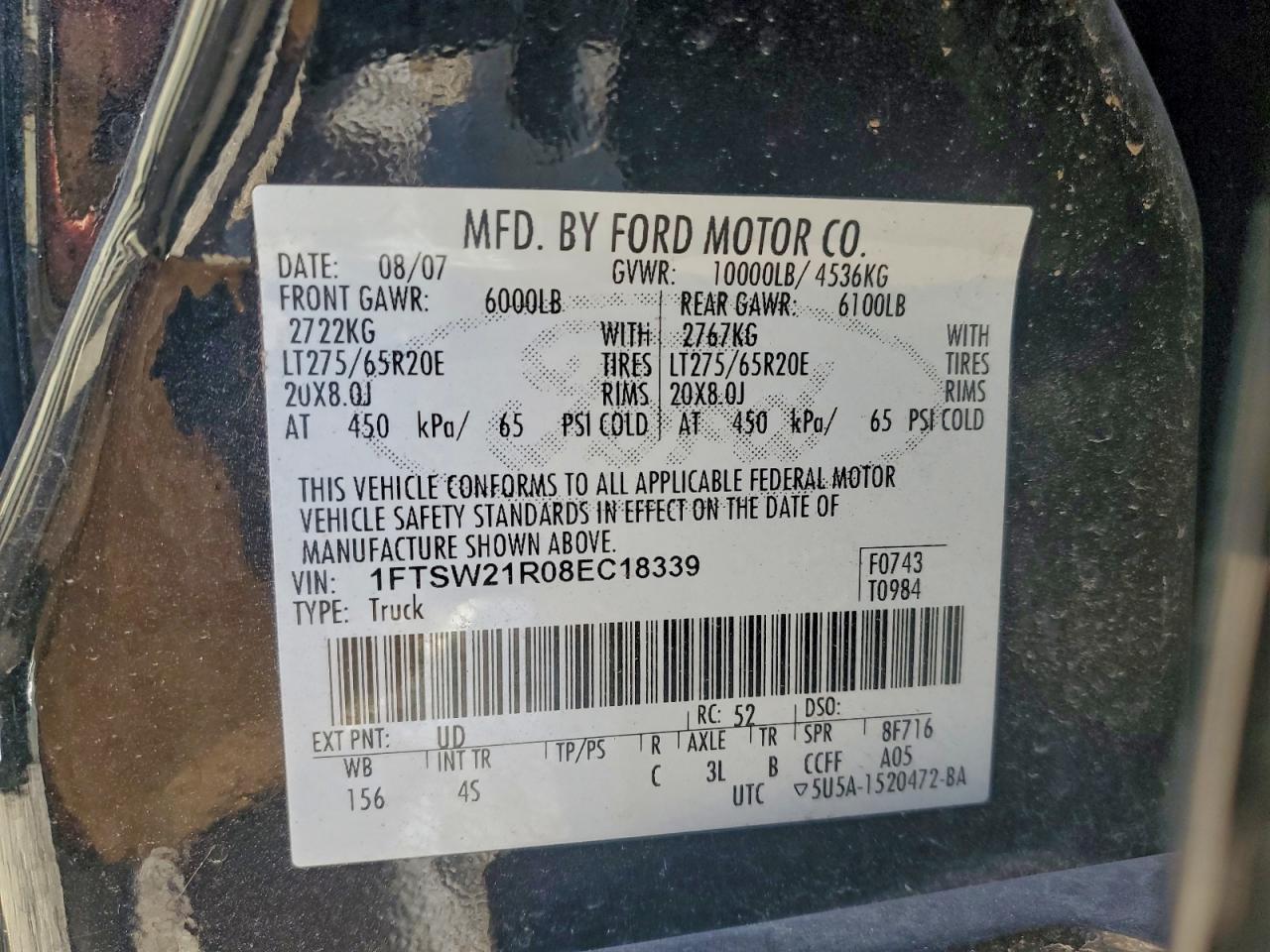 2008 FORD F250 SUPER DUTY photo 23