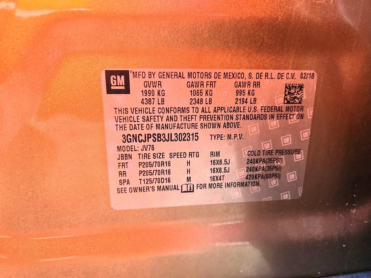 2018 CHEVROLET TRAX 1LT photo 13
