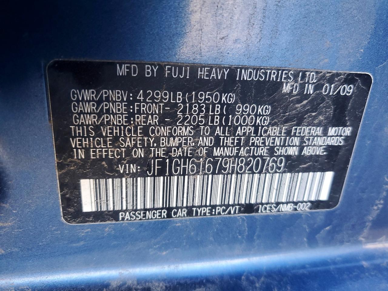 2009 SUBARU IMPREZA 2.5I photo 13