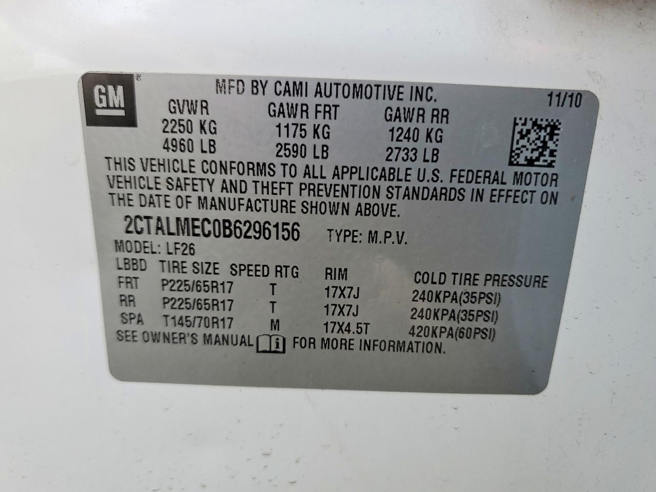 2011 GMC TERRAIN SLE photo 13