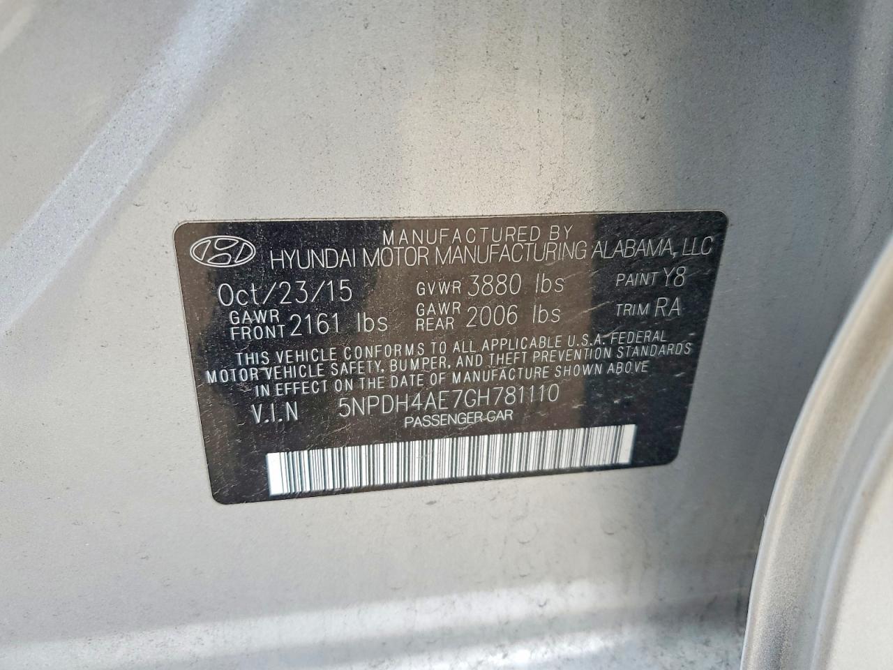 2016 HYUNDAI ELANTRA SE photo 12
