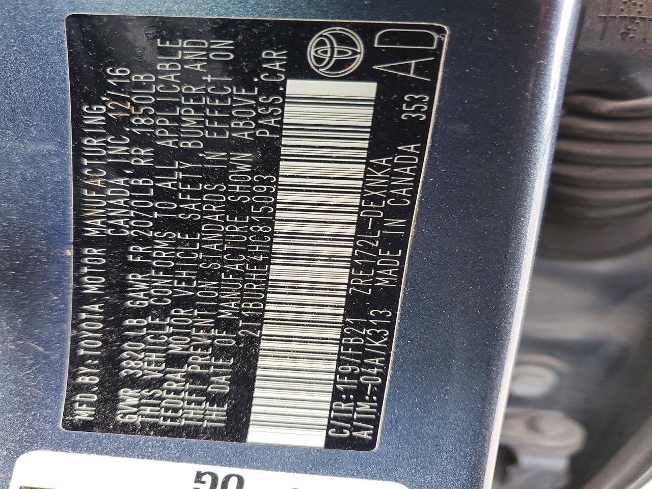 2017 TOYOTA COROLLA L photo 23