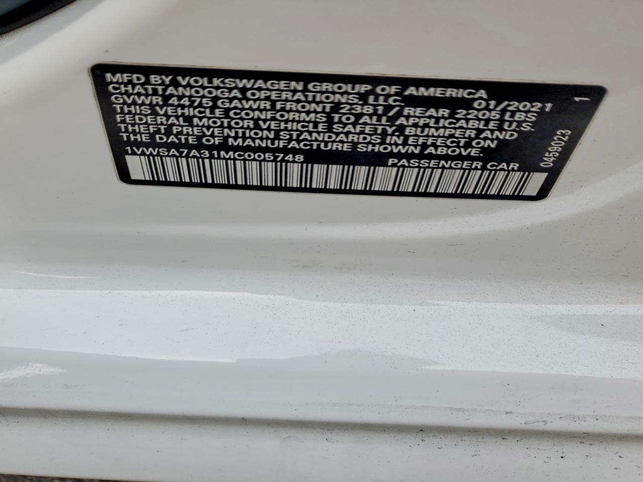 2021 VOLKSWAGEN PASSAT SE photo 12
