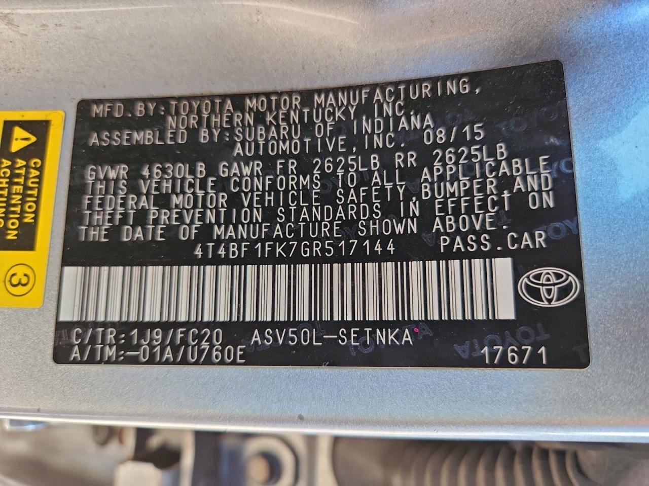 2016 TOYOTA CAMRY LE photo 23