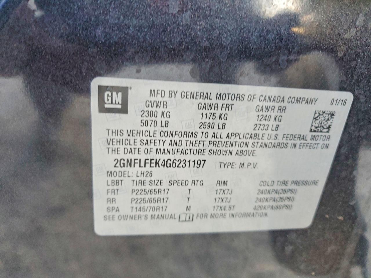 2016 CHEVROLET EQUINOX LT photo 13