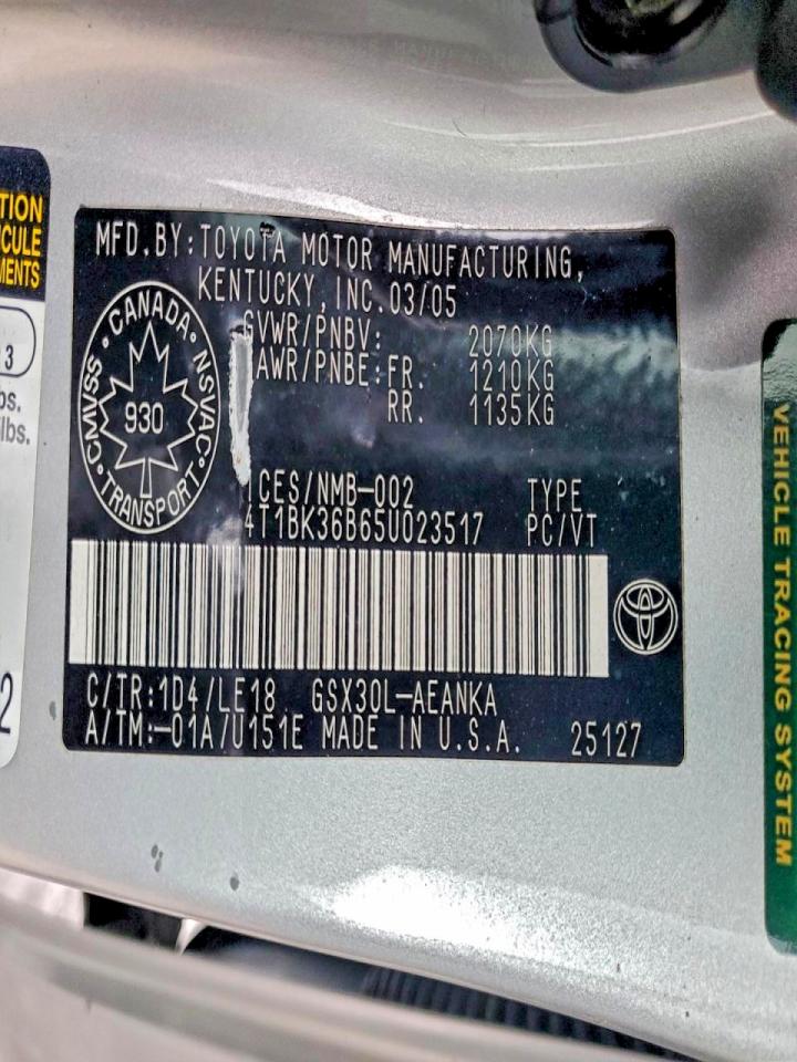 2005 TOYOTA AVALON XL photo 12