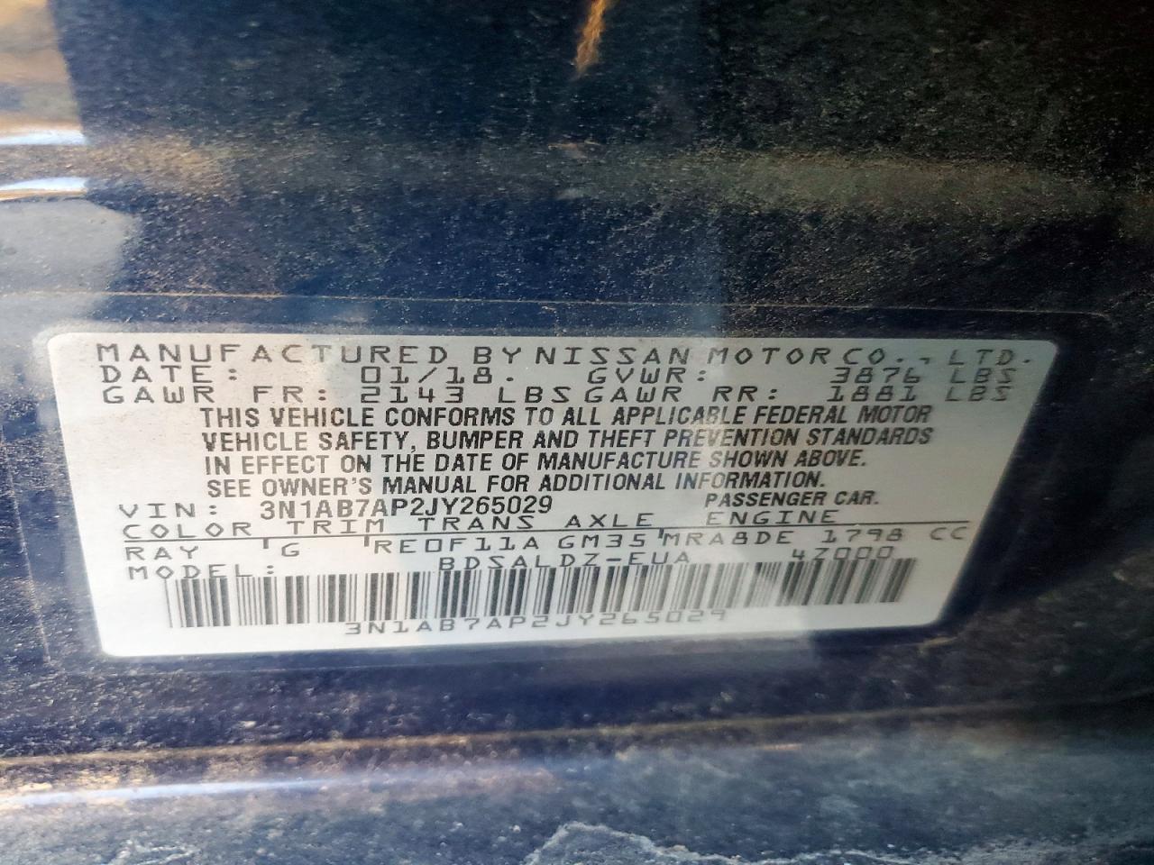 2018 NISSAN SENTRA S photo 12
