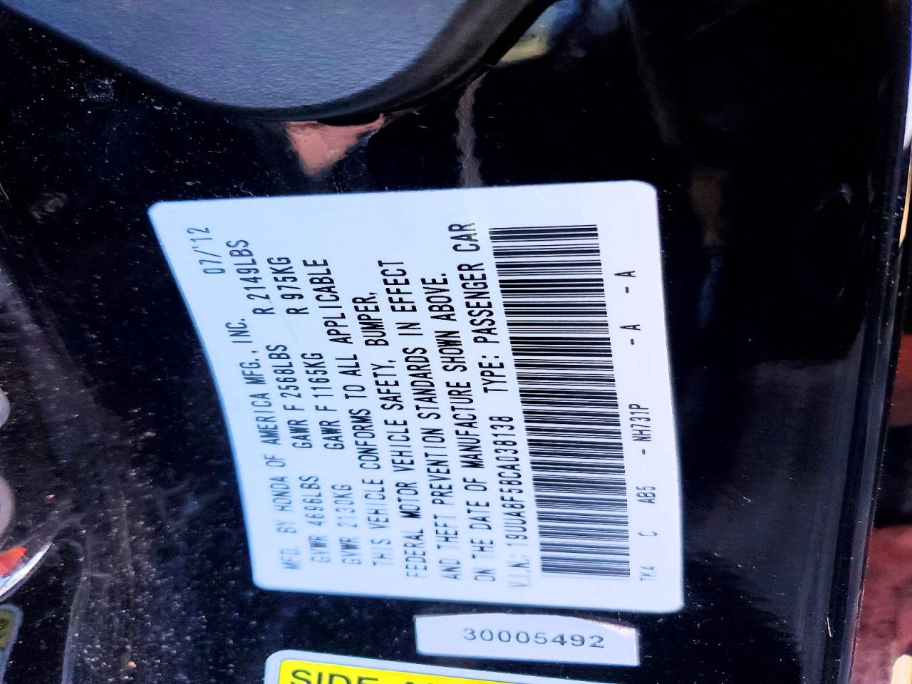 2012 ACURA TL photo 34