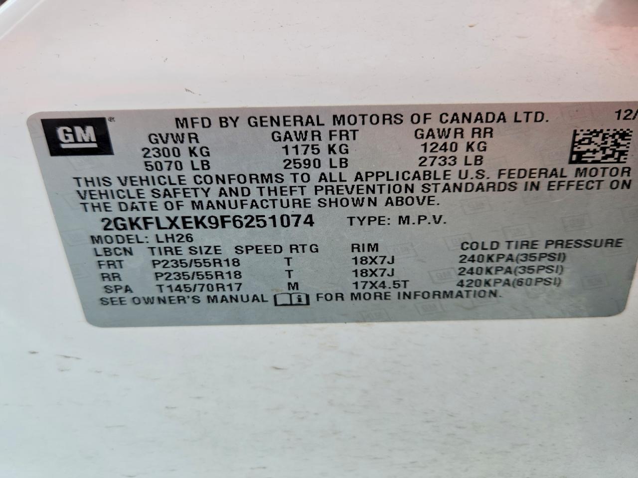 2015 GMC TERRAIN SLT photo 13