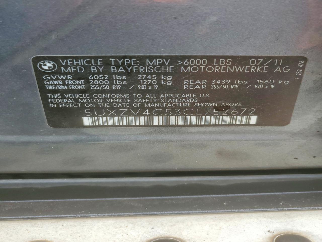 2012 BMW X5 XDRIVE35I photo 13