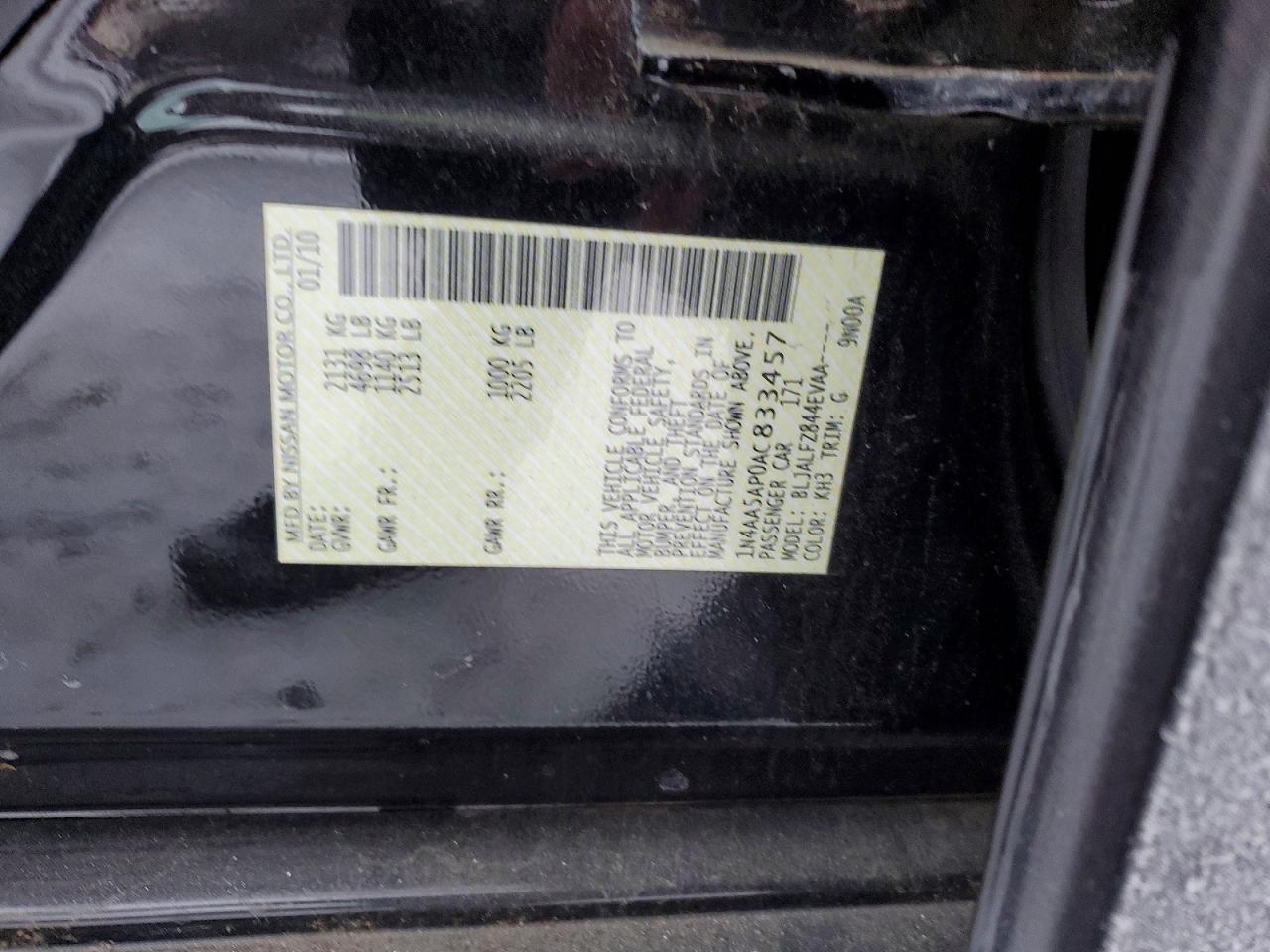 2010 NISSAN MAXIMA S photo 34